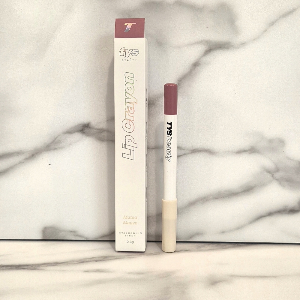 TYS Beauty Lip Crayon Hyaluronic Liner in Muted Mauve 2.3g - NEW IN BOX
